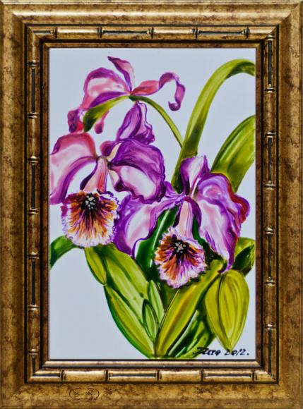 Орхидея, роспись